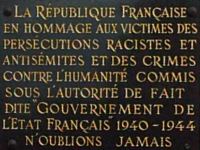 Plaque on Colmar Synagogue