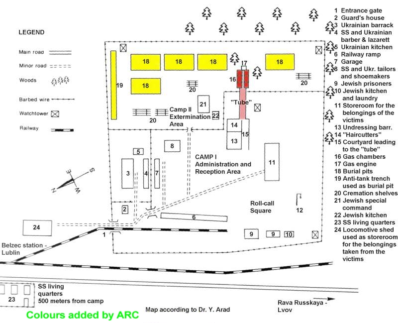 map of concentration camps during. Arad Map