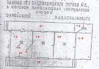 Old Russian map which shows the old Gas Chambers Building