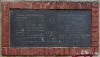 Memorial Plaque on the Site of the Golden Rose Synagogue with Grafitti 'Death to the Jews'