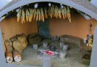 Inside a Hut.